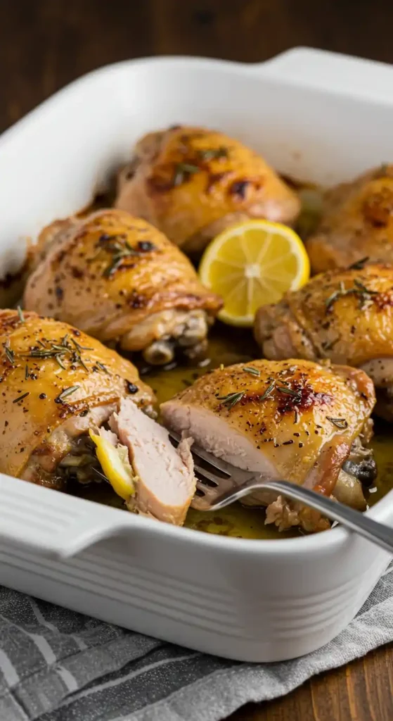muslos de pollo crujientes al horno