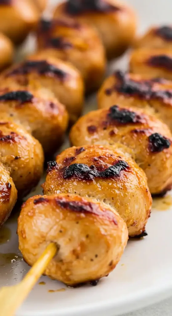 Brochetas de pollo en freidora de aire
