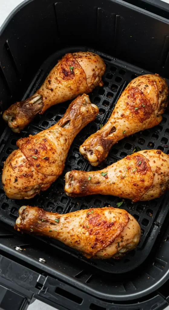 muslos de pollo en freidora de aire